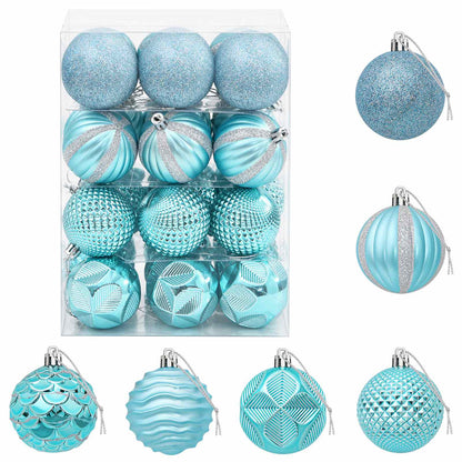 vidaXL Christmas Ball Set 36 pcs Turquoise 6 cm Polystyrene