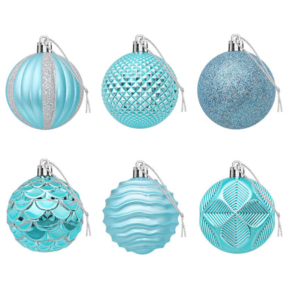 vidaXL Christmas Ball Set 36 pcs Turquoise 6 cm Polystyrene