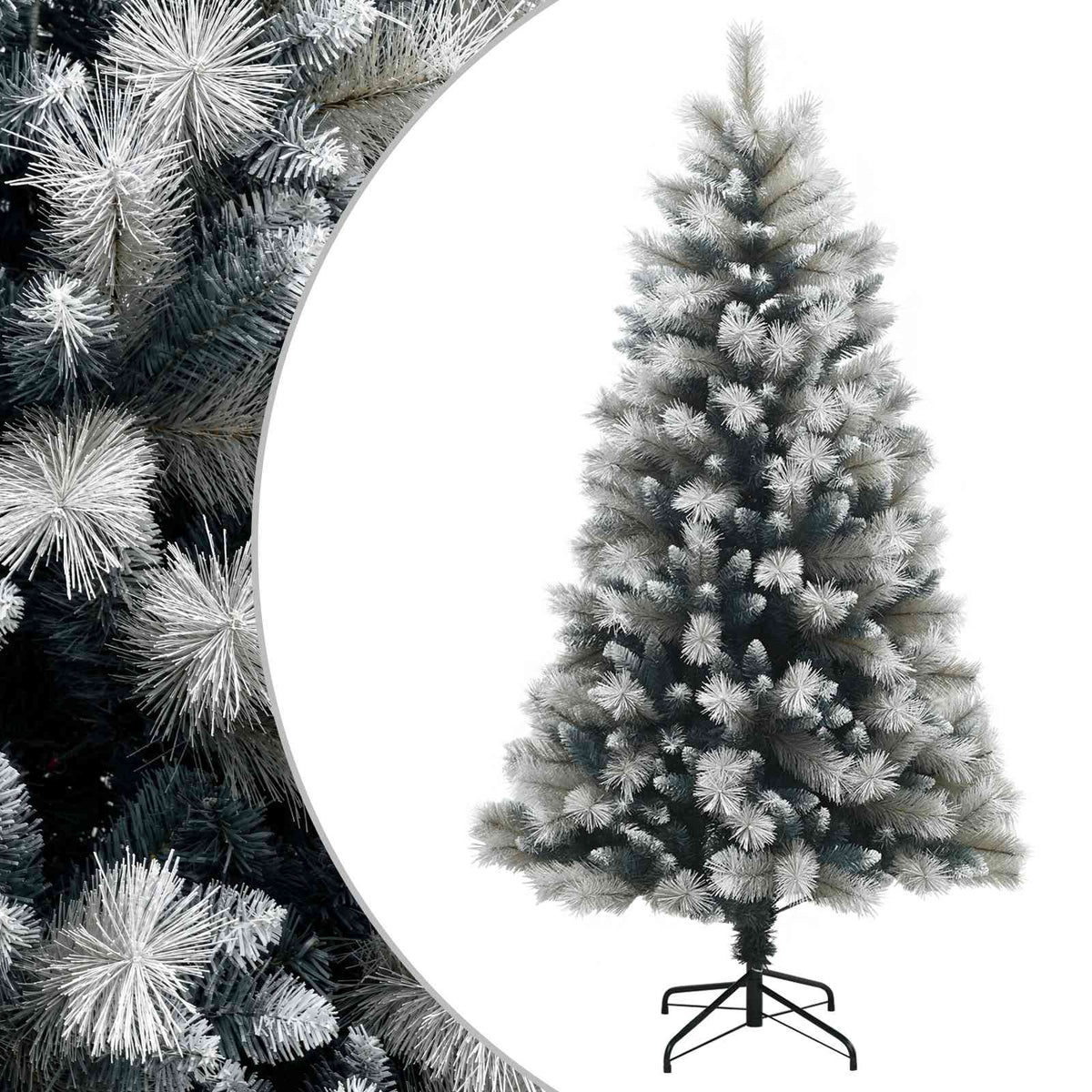 vidaXL Artificial Hinged Christmas Tree 210 cm PVC and Metal