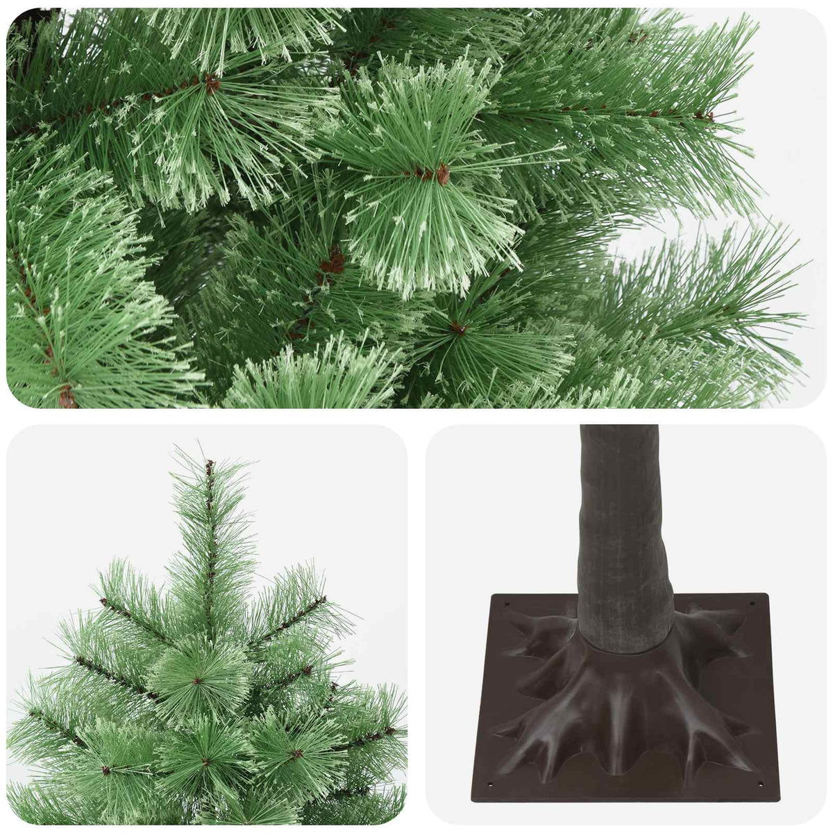 vidaXL Artificial Hinged Christmas Tree 180 cm PVC and Metal Green