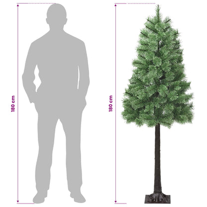 vidaXL Artificial Hinged Christmas Tree 180 cm PVC and Metal Green