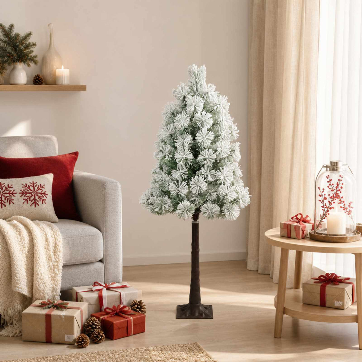 vidaXL Artificial Hinged Christmas Tree 150 cm PVC and Metal