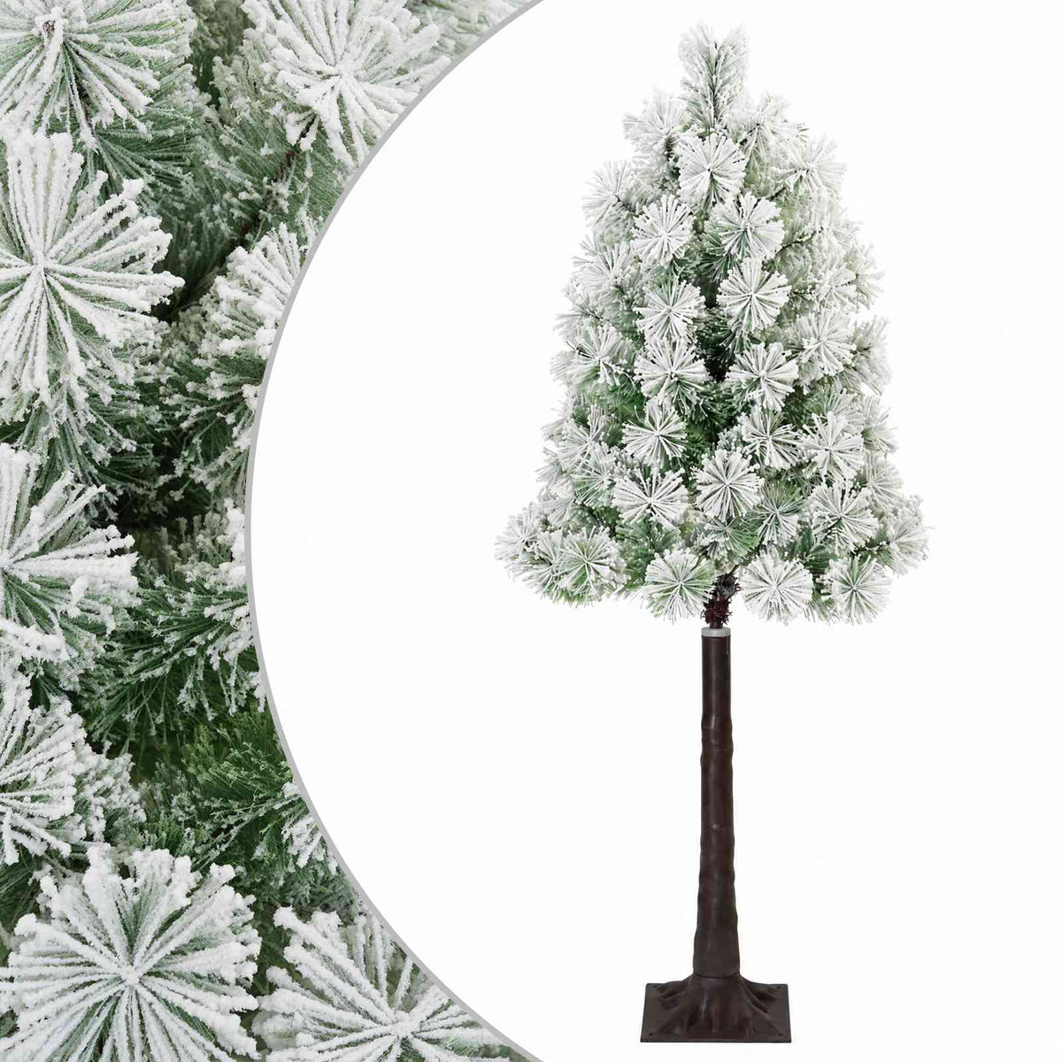 vidaXL Artificial Hinged Christmas Tree 180 cm PVC and Metal