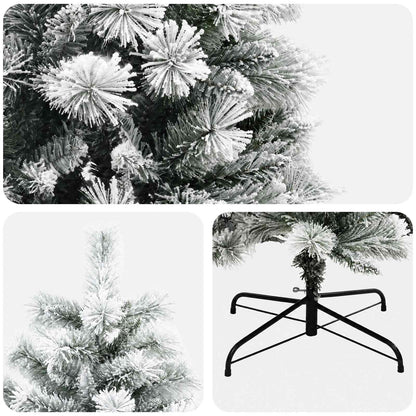 vidaXL Artificial Hinged Christmas Tree 180 cm PVC and Metal