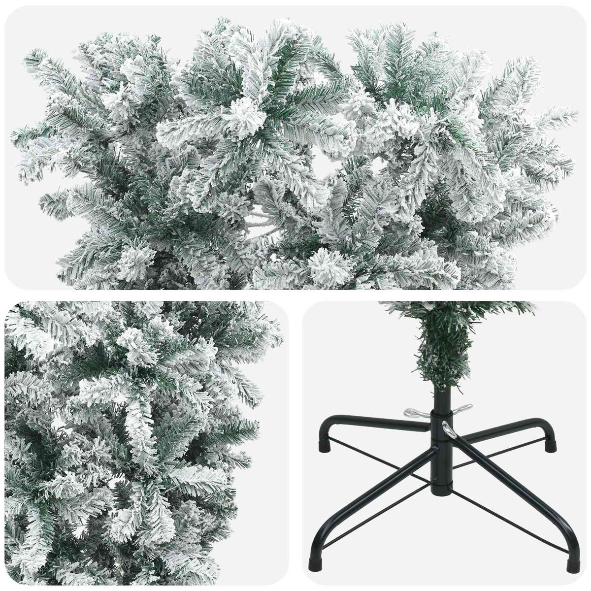vidaXL Upside-down Artificial Christmas Tree 150 cm PVC and Steel