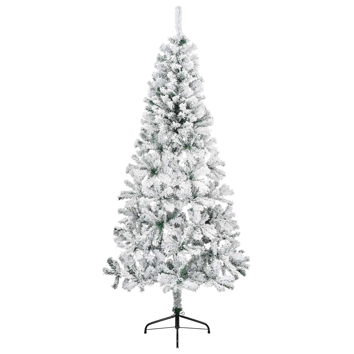 vidaXL Artificial Christmas Tree 240 cm PVC and Steel Green and White