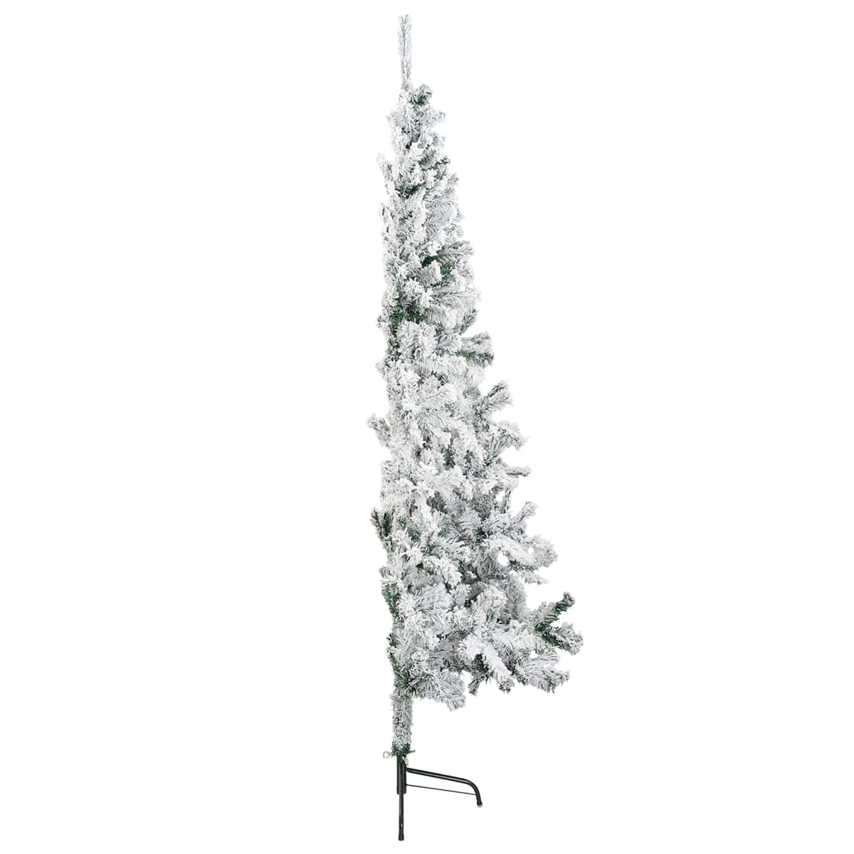 vidaXL Artificial Christmas Tree 240 cm PVC and Steel Green and White