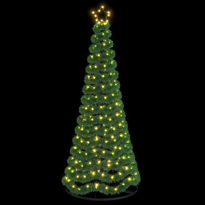 vidaXL LED Tinsel Christmas Tree with Base EKENAS 180 cm 220 LEDs