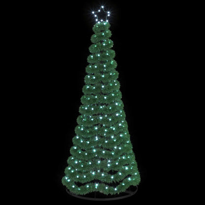 vidaXL LED Tinsel Christmas Tree with Base EKENAS 180 cm 220 LEDs
