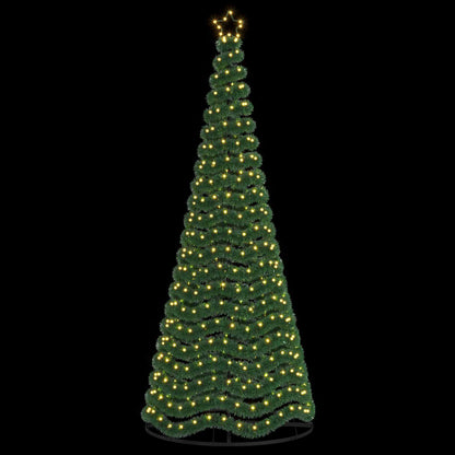 vidaXL LED Tinsel Christmas Tree with Base EKENAS 250 cm 370 LEDs