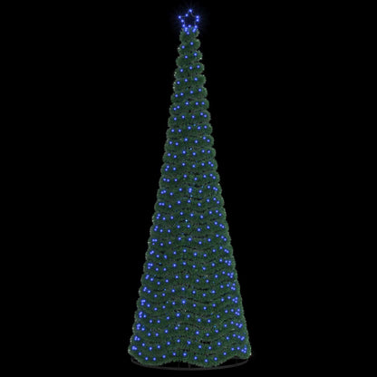 vidaXL LED Tinsel Christmas Tree with Base EKENAS 300 cm 475 LEDs Blue