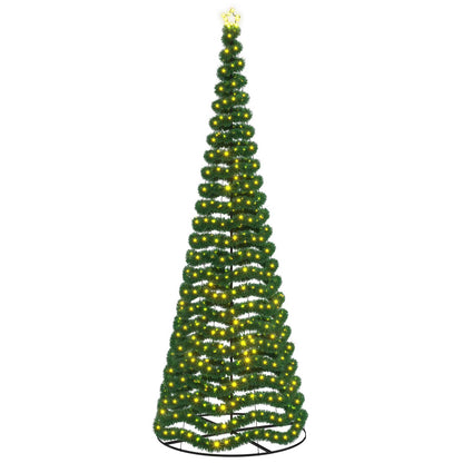 vidaXL LED Tinsel Christmas Tree with Base EKENAS 400 cm 588 LEDs