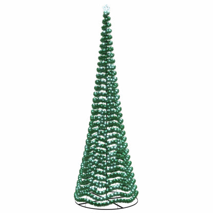 vidaXL LED Tinsel Christmas Tree with Base EKENAS 500 cm 868 LEDs