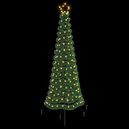 vidaXL LED Tinsel Christmas Tree with Spike EKENAS 180 cm 220 LEDs