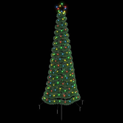 vidaXL LED Tinsel Christmas Tree with Spike EKENAS 180 cm 220 LEDs
