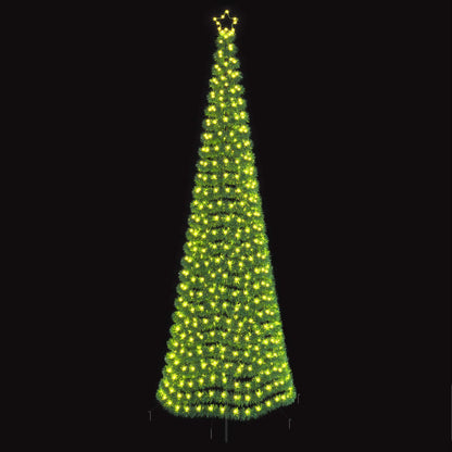 vidaXL LED Tinsel Christmas Tree with Spike EKENAS 300 cm 475 LEDs