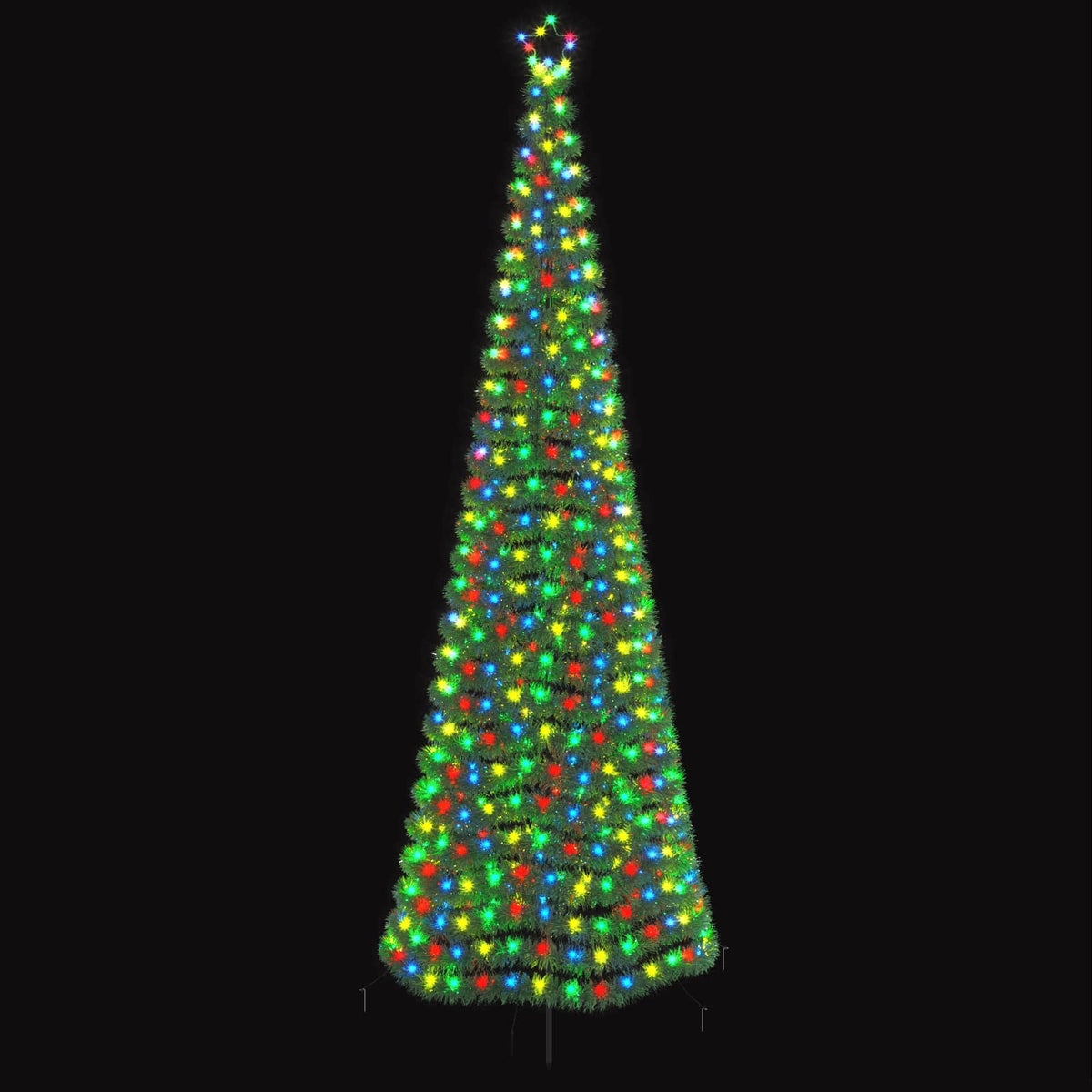 vidaXL LED Tinsel Christmas Tree with Spike EKENAS 300 cm 475 LEDs