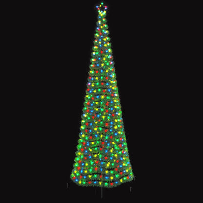 vidaXL LED Tinsel Christmas Tree with Spike EKENAS 300 cm 475 LEDs