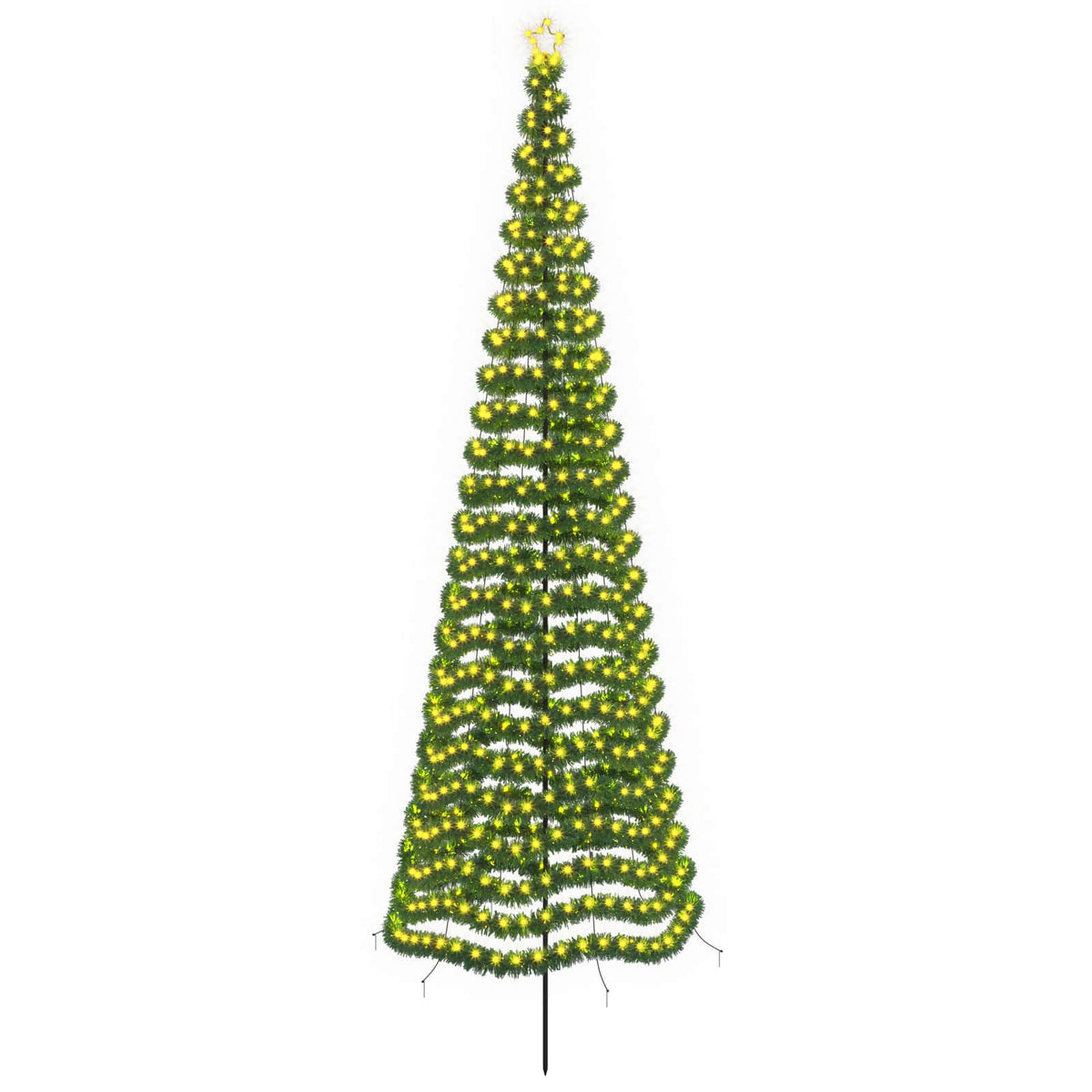 vidaXL LED Tinsel Christmas Tree with Spike EKENAS 400 cm 588 LEDs