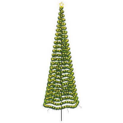 vidaXL LED Tinsel Christmas Tree with Spike EKENAS 400 cm 588 LEDs