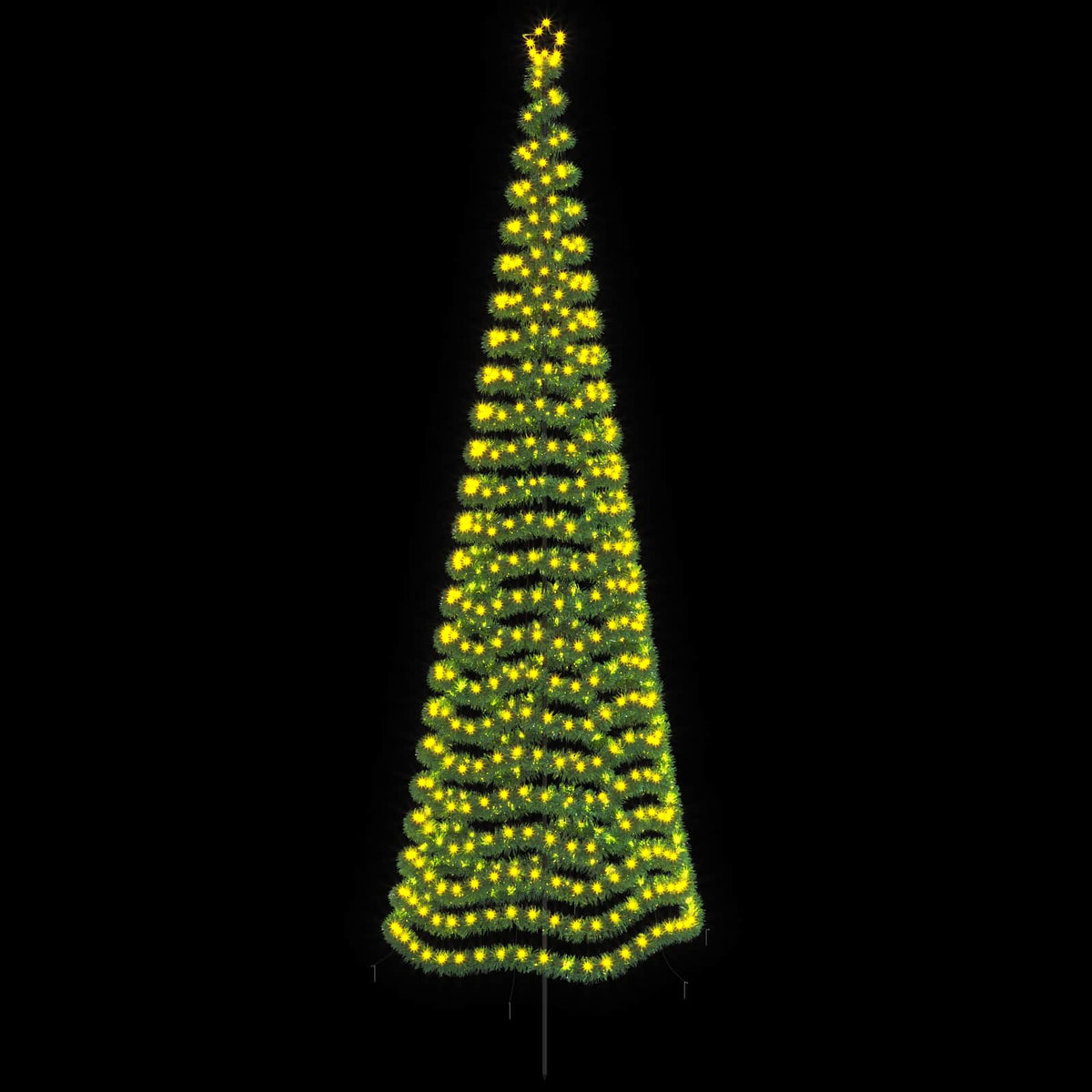 vidaXL LED Tinsel Christmas Tree with Spike EKENAS 400 cm 588 LEDs