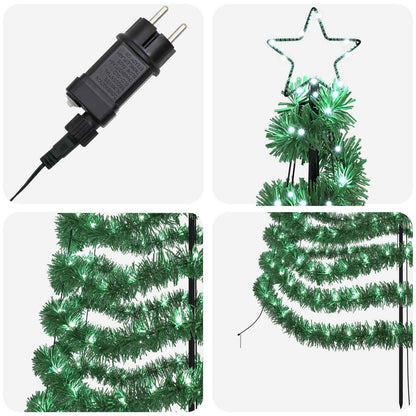 vidaXL LED Tinsel Christmas Tree with Spike EKENAS 400 cm 588 LEDs