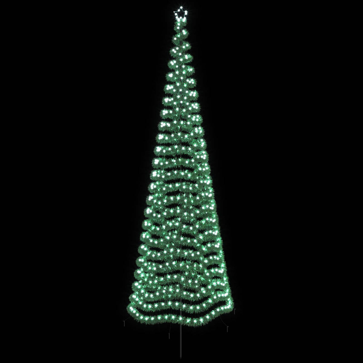 vidaXL LED Tinsel Christmas Tree with Spike EKENAS 400 cm 588 LEDs
