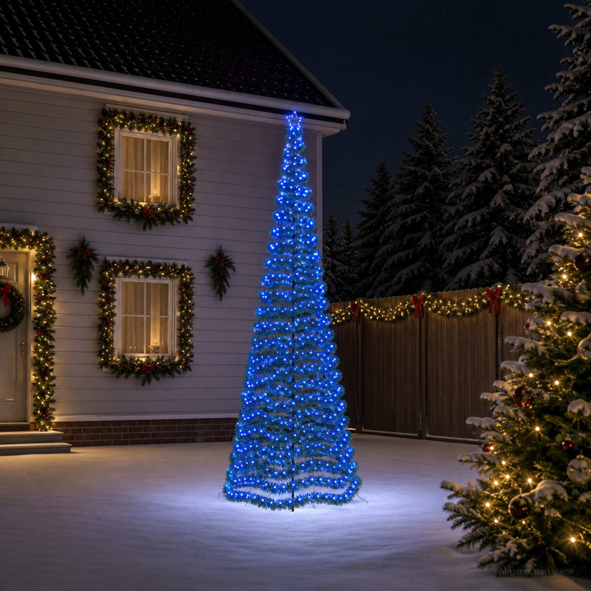 vidaXL LED Tinsel Christmas Tree with Spike EKENAS 400 cm 588 LEDs