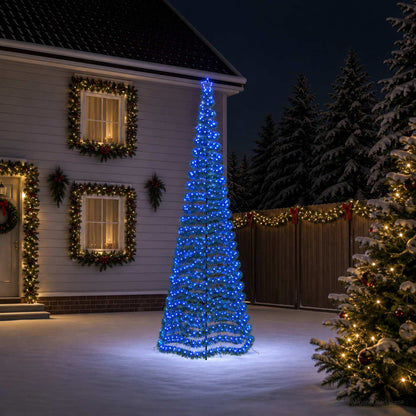 vidaXL LED Tinsel Christmas Tree with Spike EKENAS 400 cm 588 LEDs