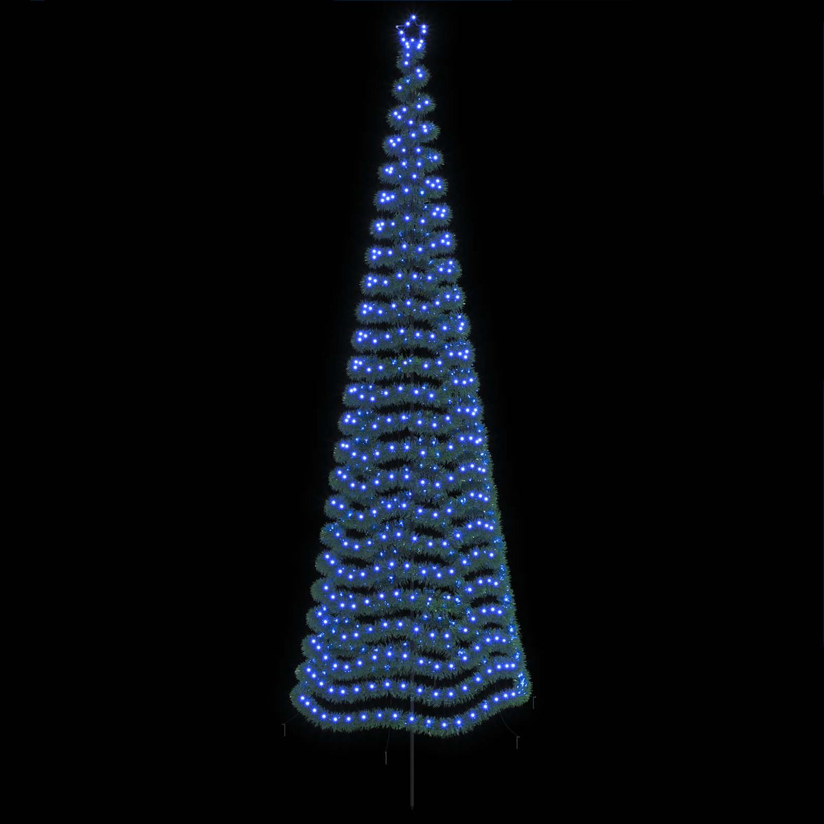 vidaXL LED Tinsel Christmas Tree with Spike EKENAS 400 cm 588 LEDs