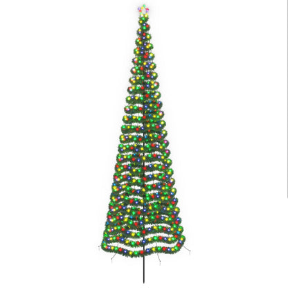 vidaXL LED Tinsel Christmas Tree with Spike EKENAS 400 cm 588 LEDs