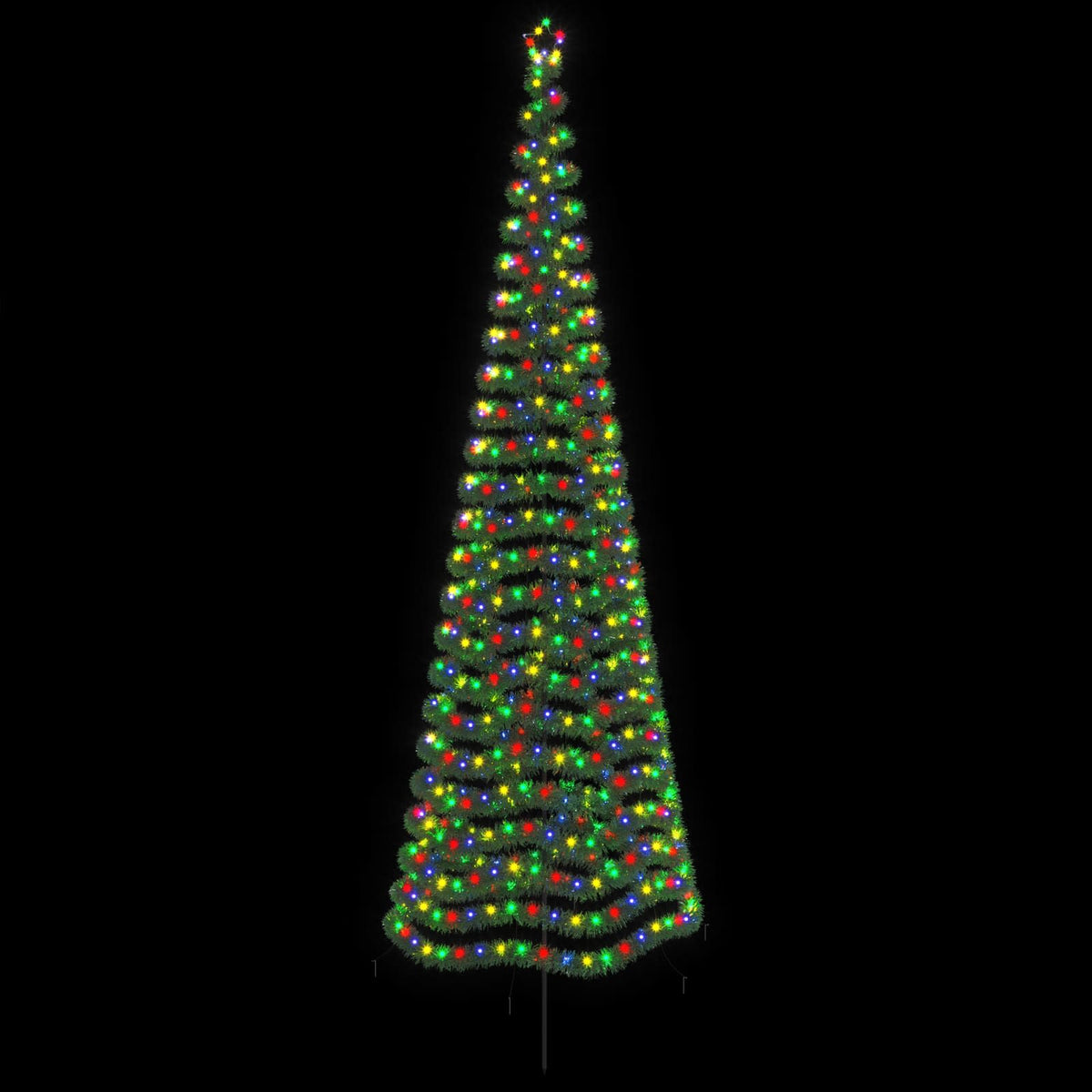 vidaXL LED Tinsel Christmas Tree with Spike EKENAS 400 cm 588 LEDs