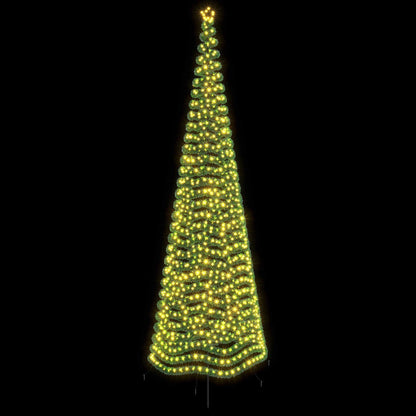 vidaXL LED Tinsel Christmas Tree with Spike EKENAS 500 cm 868 LEDs