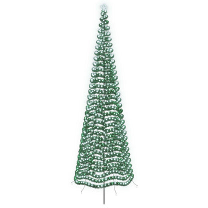 vidaXL LED Tinsel Christmas Tree with Spike EKENAS 500 cm 868 LEDs