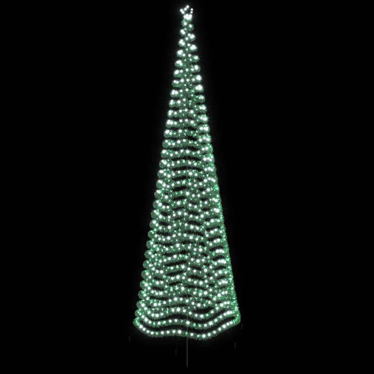 vidaXL LED Tinsel Christmas Tree with Spike EKENAS 500 cm 868 LEDs