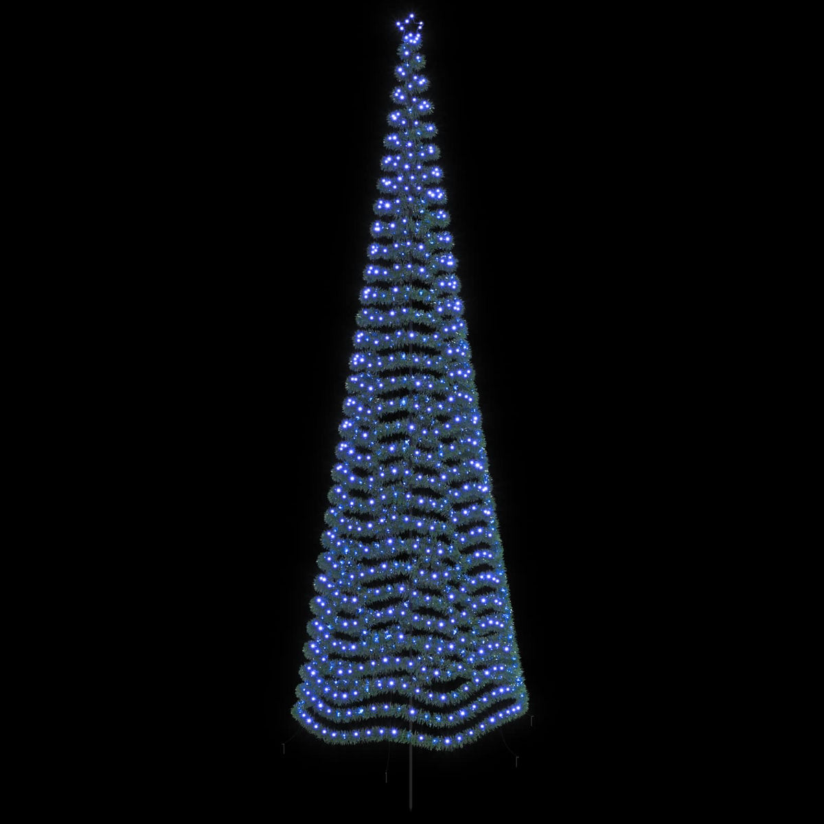 vidaXL LED Tinsel Christmas Tree with Spike EKENAS 500 cm 868 LEDs