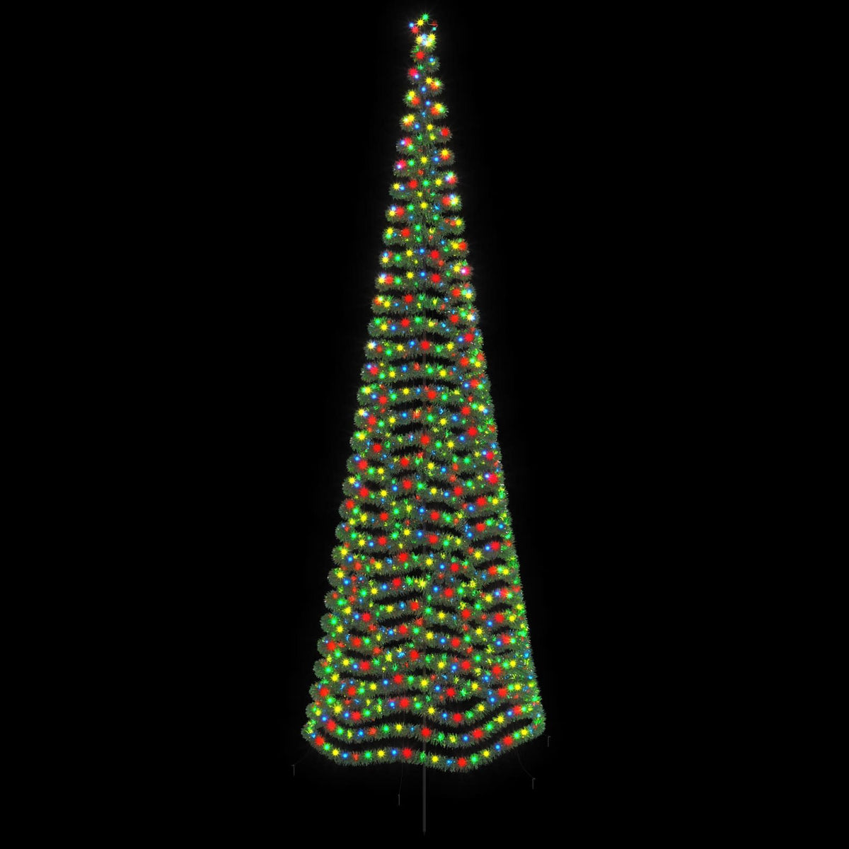 vidaXL LED Tinsel Christmas Tree with Spike EKENAS 500 cm 868 LEDs