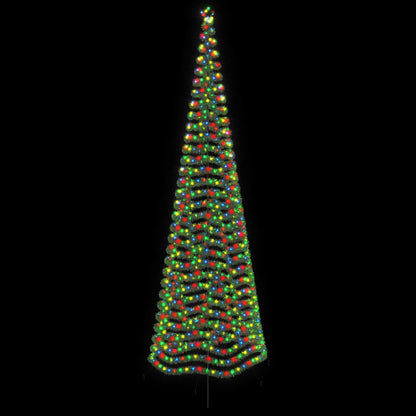 vidaXL LED Tinsel Christmas Tree with Spike EKENAS 500 cm 868 LEDs