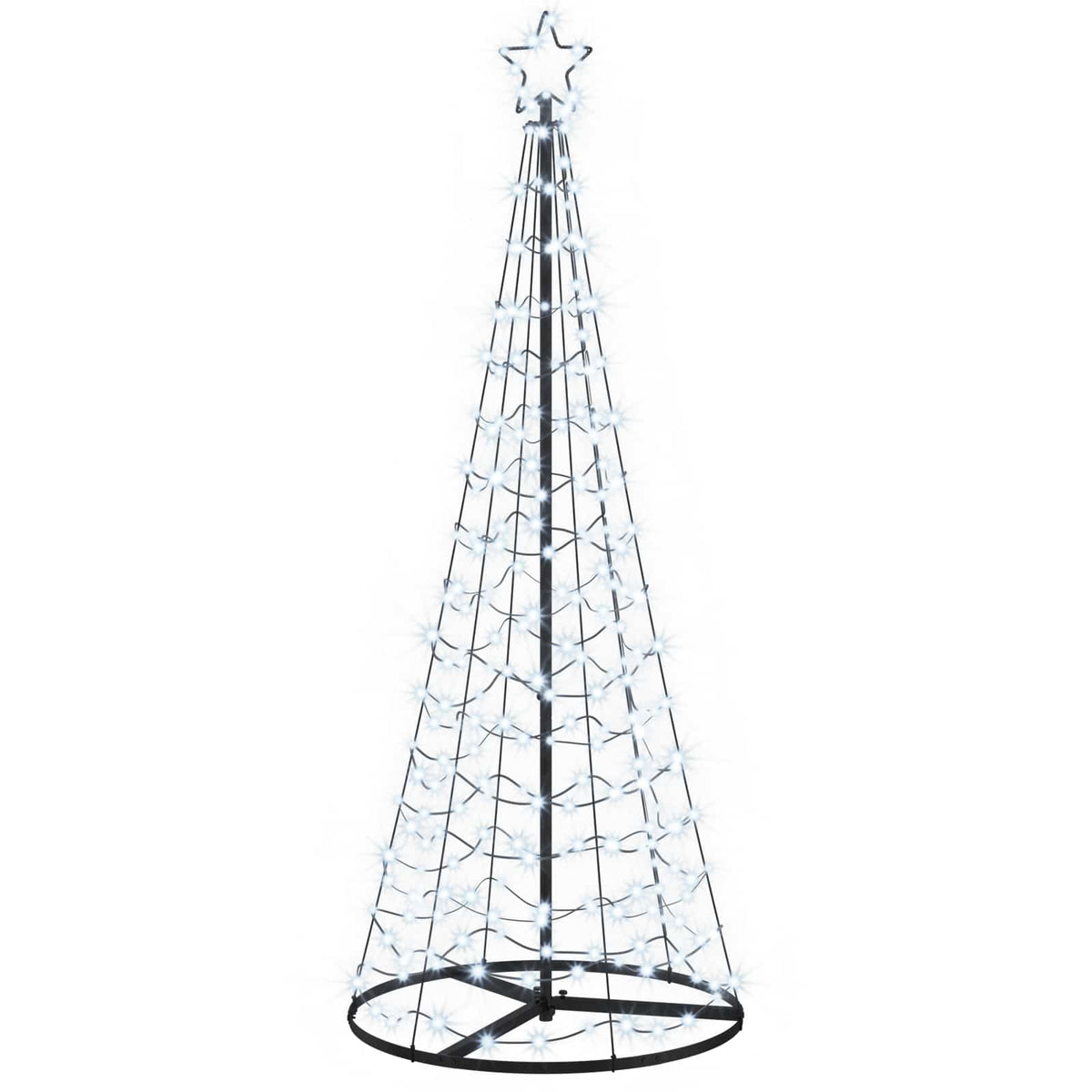 vidaXL LED Spiral Christmas Tree with Base EKENAS 180 cm 220 LEDs