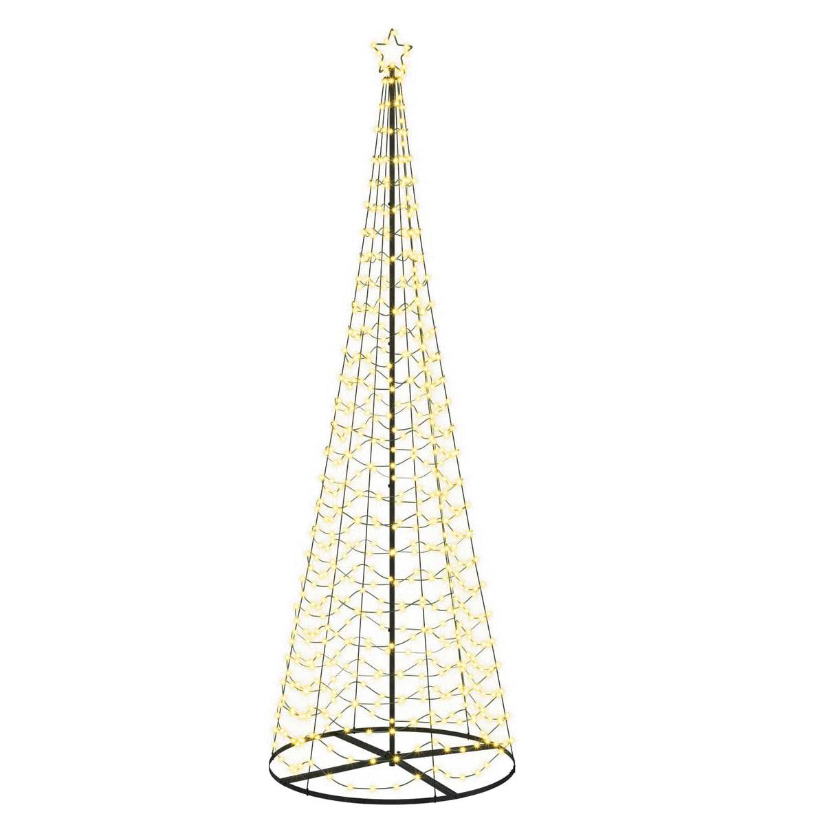 vidaXL LED Spiral Christmas Tree with Base EKENAS 300 cm 475 LEDs