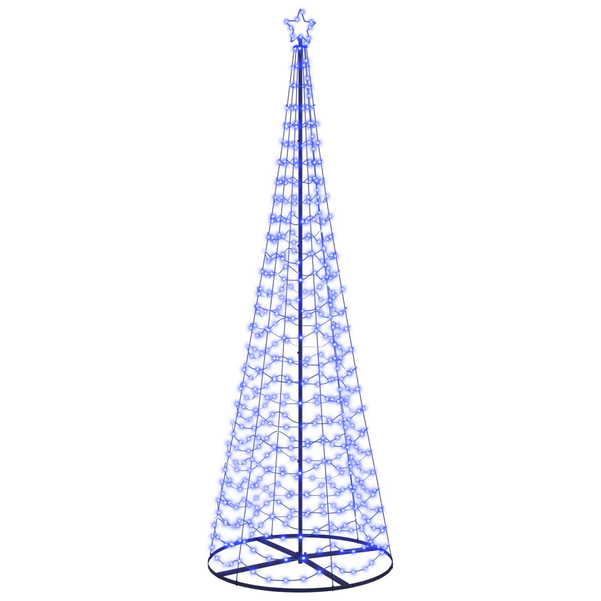 vidaXL LED Spiral Christmas Tree with Base EKENAS 300 cm 475 LEDs Blue