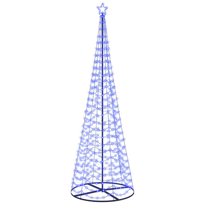 vidaXL LED Spiral Christmas Tree with Base EKENAS 300 cm 475 LEDs Blue