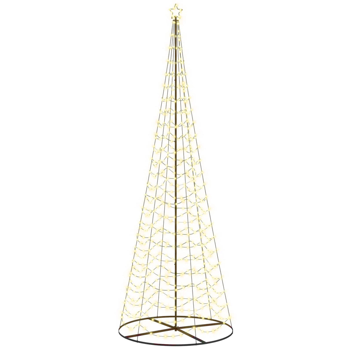 vidaXL LED Spiral Christmas Tree with Base EKENAS 400 cm 588 LEDs