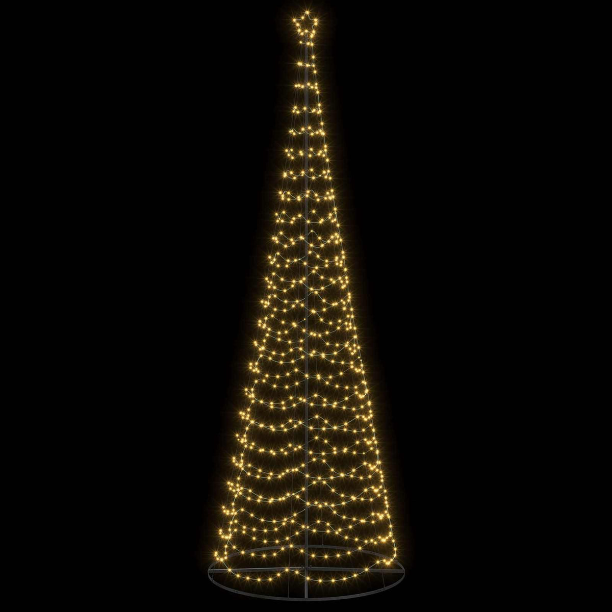 vidaXL LED Spiral Christmas Tree with Base EKENAS 400 cm 588 LEDs