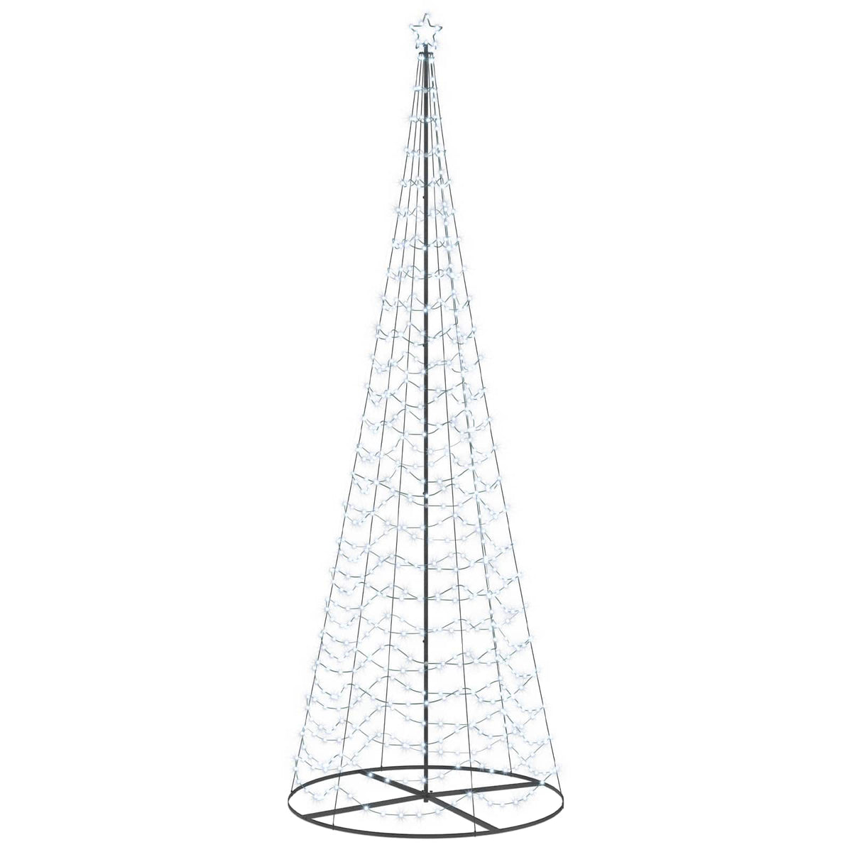 vidaXL LED Spiral Christmas Tree with Base EKENAS 400 cm 588 LEDs