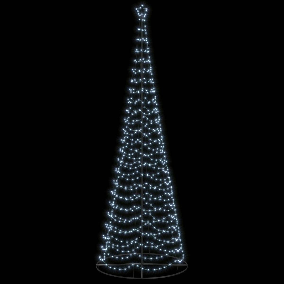 vidaXL LED Spiral Christmas Tree with Base EKENAS 400 cm 588 LEDs