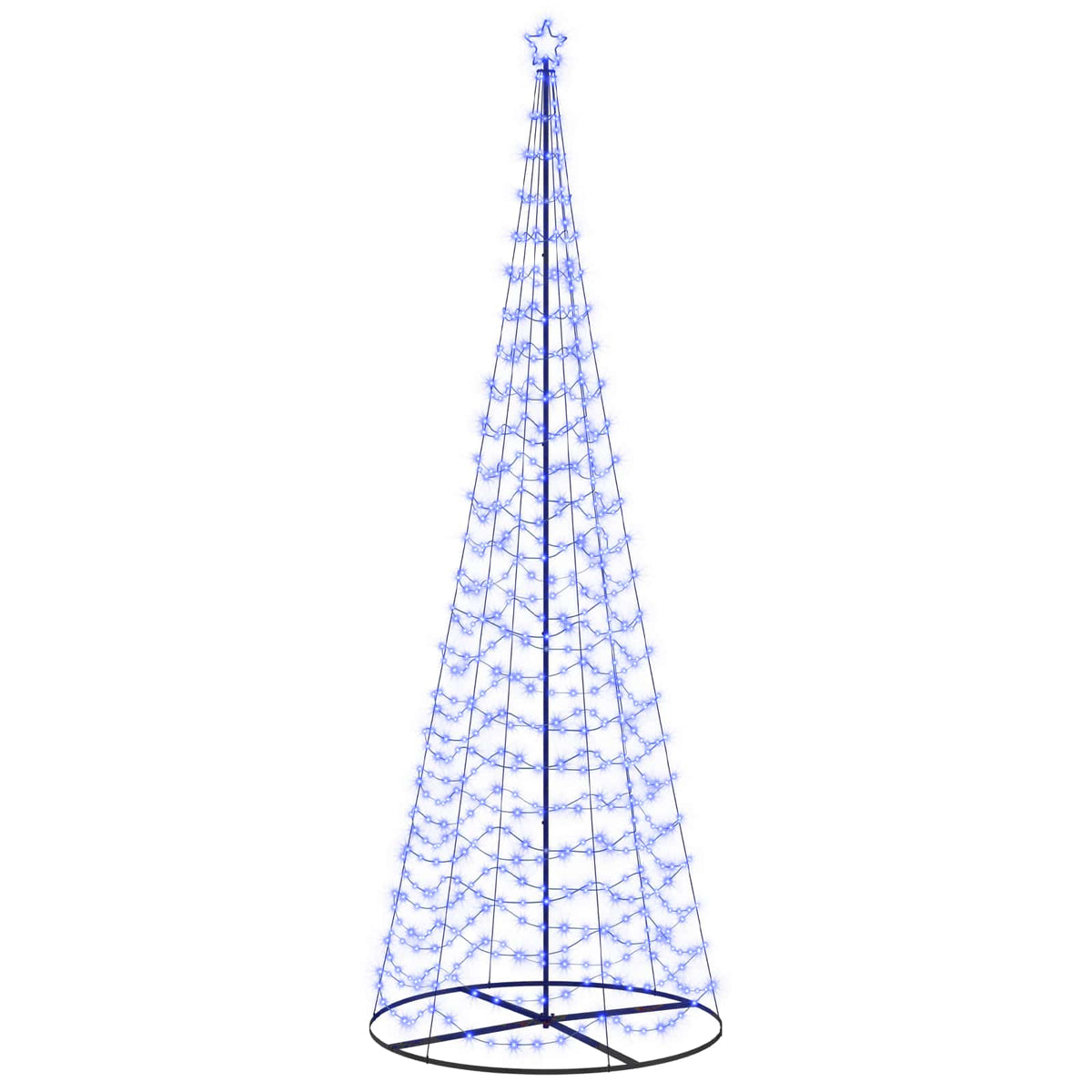vidaXL LED Spiral Christmas Tree with Base EKENAS 400 cm 588 LEDs Blue