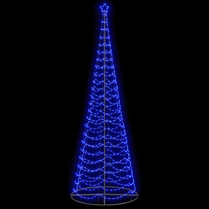 vidaXL LED Spiral Christmas Tree with Base EKENAS 400 cm 588 LEDs Blue