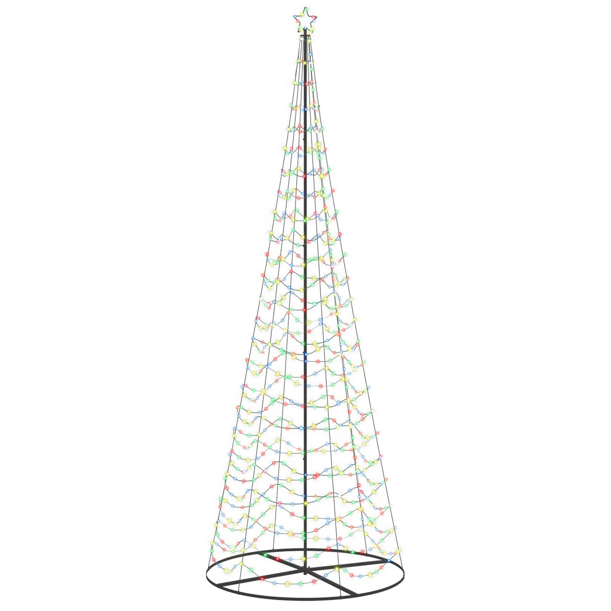 vidaXL LED Spiral Christmas Tree with Base EKENAS 400 cm 588 LEDs