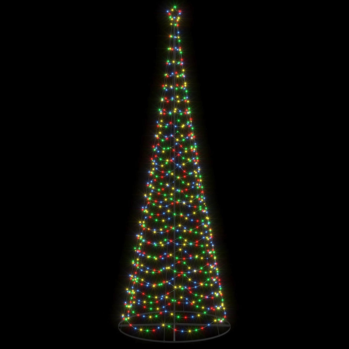 vidaXL LED Spiral Christmas Tree with Base EKENAS 400 cm 588 LEDs
